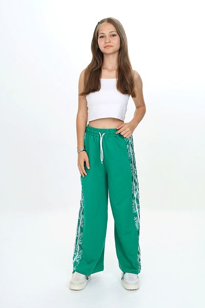 HayKids Girl's Comfortable and Stylish Side Patterned Jogger Pants