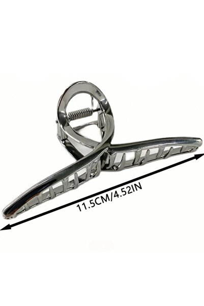 ELMATOLYE Women's Stylish Silver Anthracite Color Metal Knot Figured Latch Buckle