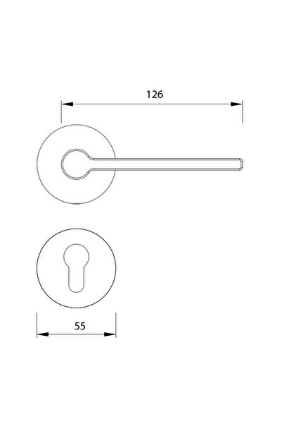 SOHO Rio Moderna Serisi Kapı Kolu Seti Yuvarlak Rozetli Saten-siyah-nikel Oda Tipi