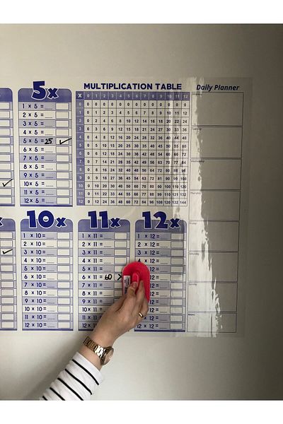 Tutunabilir Kağıt Educational Multiplication Table Primary School Children Education Blackboard Smart Paper Board Set