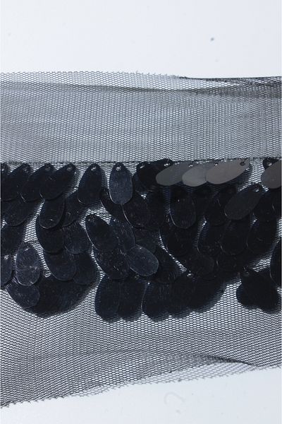 ÖZPAŞ TEKSTİL VE AKSESUAR Sequined Black Tassel