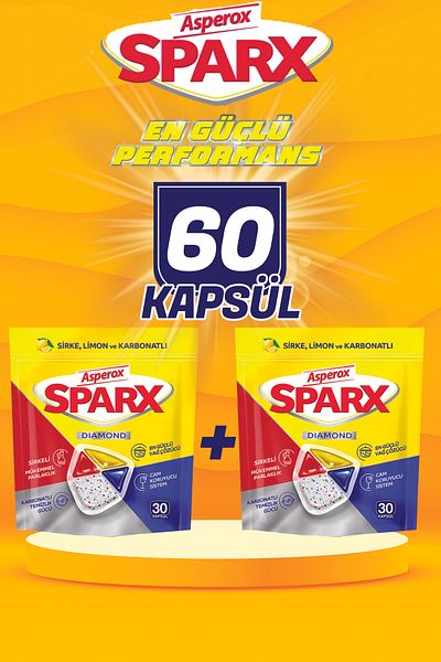 ASPEROX Sparx 60 Pack Dishwasher Capsule - Dishwasher Detergent