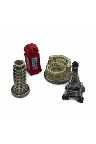 bidoluhobi Minyatür Dünya Şehirleri İkonları Set