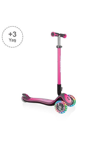 Globber Trotineta roz Elite Deluxe iluminată