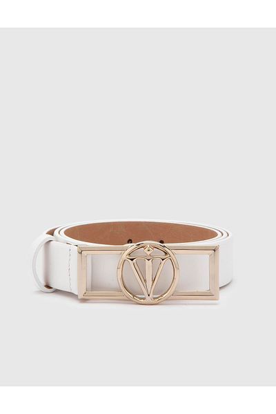 İLVİ Agathe Women's Belt White Genuine Leather