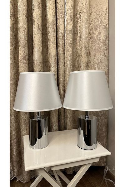 AbajurAksesuar Samara Silver Double Lampshade