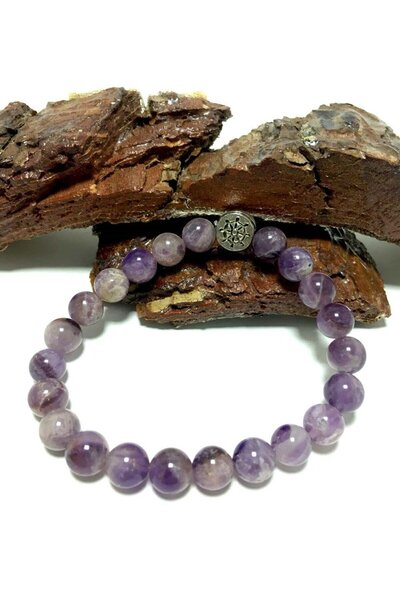TESBİHKENTİ Natural Amethyst Stone Bracelet