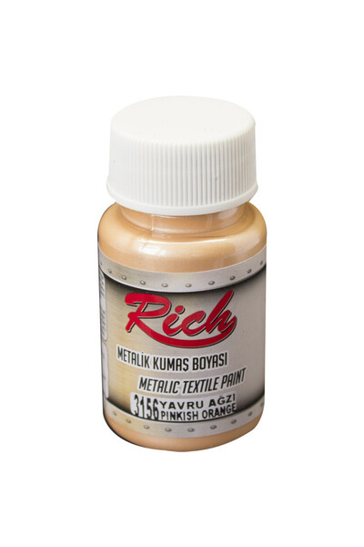 Rich Metalik Kumaş Boyası 50 cc Yavru Ağzı 3156