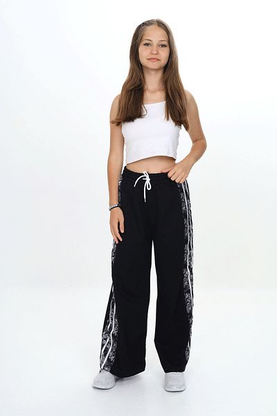 HayKids Girl's Comfortable and Side Patterned Jogger Pants