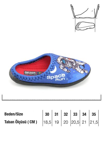 GEZER Boy's Winter Space Run Comfortable Sole Home Garden Gondola Slippers