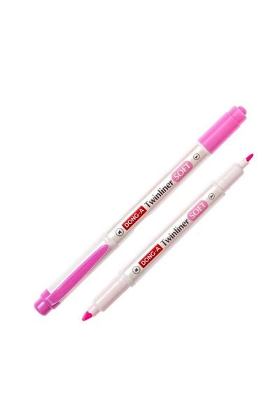 Dong-A Donga Twinler Soft Pink N/16 Highlighter Double Sided