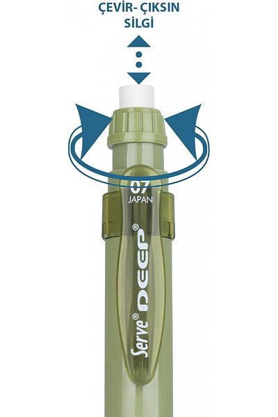 Serve Deep Natural Colors 0.7mm Mechanical Pencil - Leaf Green
