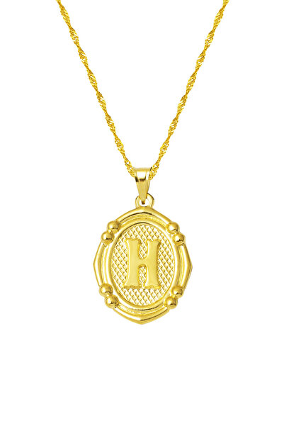 Bilezikci 14 Ayar İtalyan H Harfi Altın Kolye