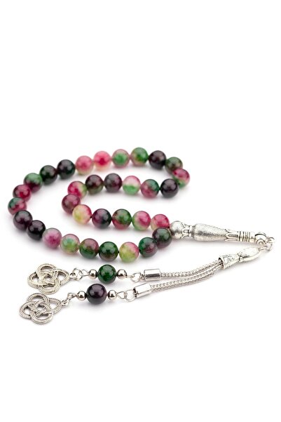 TESBİHKENTİ مسبحة صلاة من حجر العقيق التورمالين