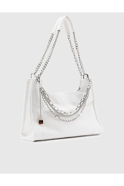 İLVİ Layza White Women's Shoulder Bag