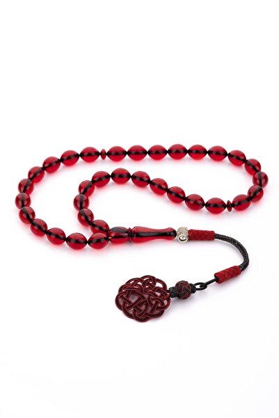 TESBİHKENTİ براقة تناسب شرابة الغراب الأحمر وخرز الصلاة العنبر الناري