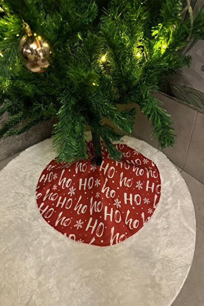 DEKOMOD Yılbaşı Çam Ağacı Altı Ayak Örtüsü Yıkanabilir Kumaş Cırtlı 65x65