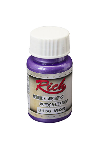 Rich Metalik Kumaş Boyası 50 cc Mor 3136