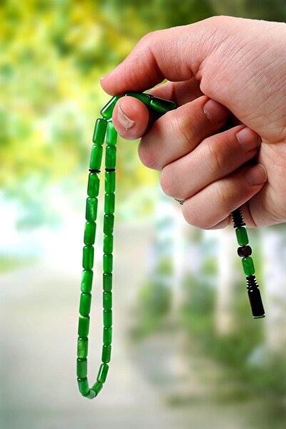 TESBİHKENTİ Модел Senap Перлени Модел Зелен Цвят Изцедени Кехлибарени Молитве...