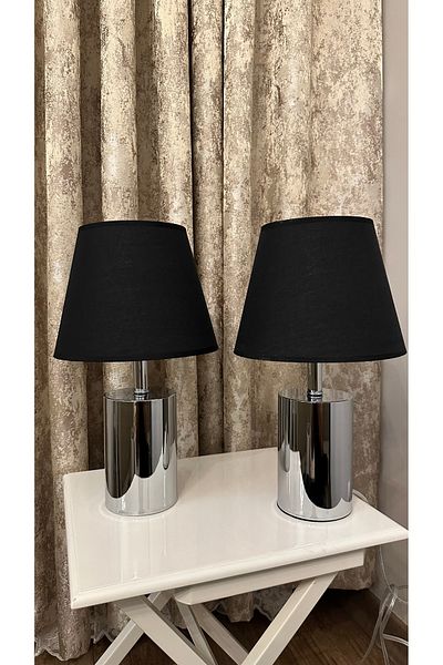 AbajurAksesuar Samara Silver Double Lampshade