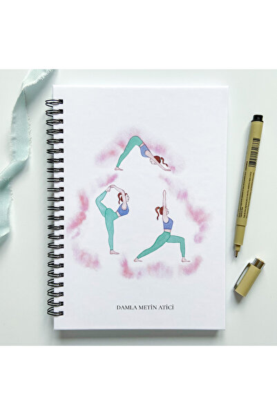 ARONA Yoga Kişiye Özel A5 Spiralli Çizgili Defter