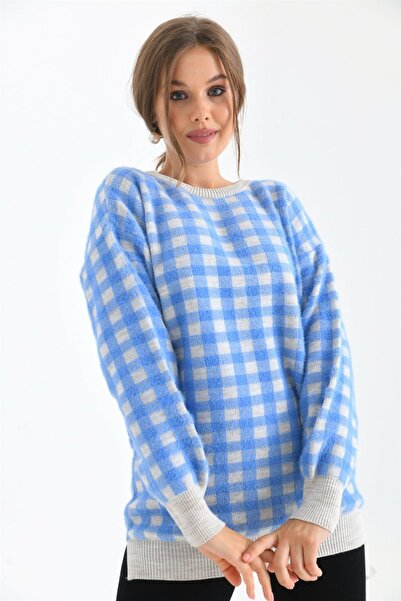 FTZ Дамска блуза с квадратен десен Stone 21-6334