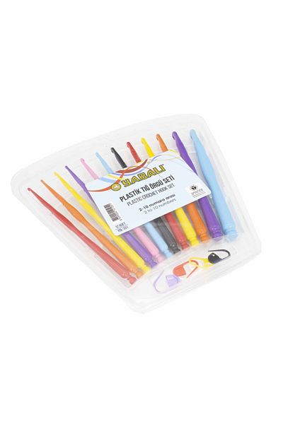 Yabalı 12 Pieces Plastic Crochet Knitting Set