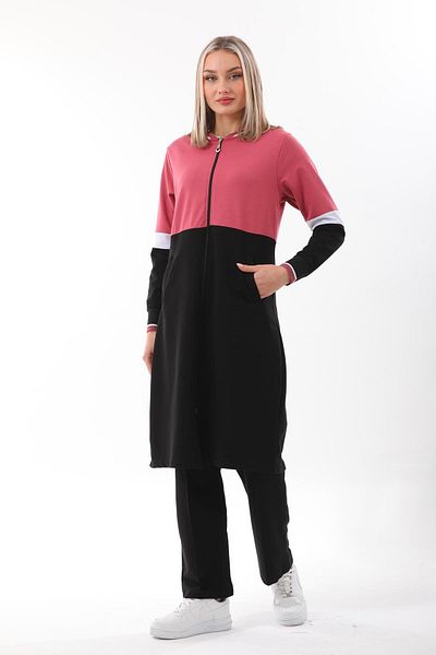 WestBound Γυναικεία αθλητική φόρμα και αθλητικό σετ Hijab σε χρώμα πούδρας - Long Casual