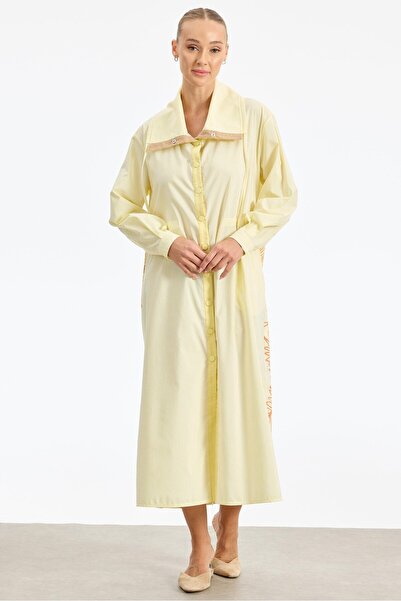 Tığ Triko Sırtı Baskılı GiyÇık SARI