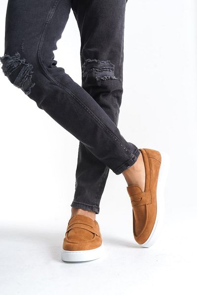 Aymood Slw180 Estilo X Laceless Suede Men's Casual Sports Classic Shoes Bt Tan