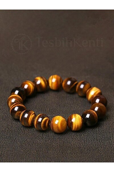 TESBİHKENTİ سوار من الحجر الطبيعي على شكل عين النمر بحبيبات كبيرة