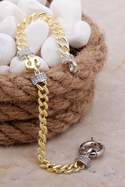 Sümer Telkari S Harli Gurmet Altın Yaldızlı Gümüş Bileklik 4043