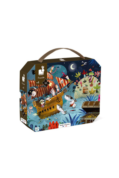 Janod 36 Parça Çantalı Puzzle - Hazine Avı