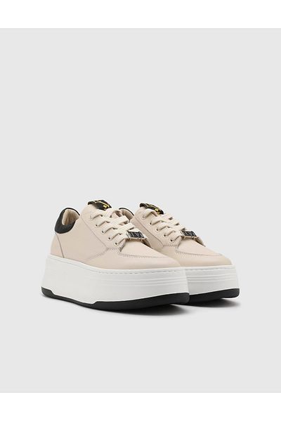 İLVİ Beige Kane Genuine Floater Leather Women's Sports Shoes