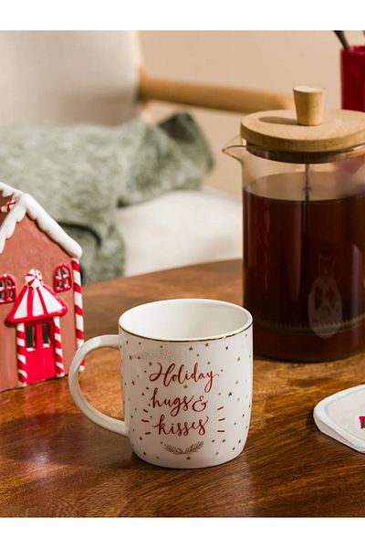 LC Waikiki Lcw Home Gold Printed Porcelain Mug 363 ml