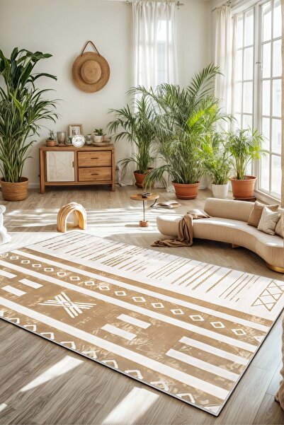 West Home Bohemian Washable Non-Slip Base Stain Resistant Living Room Carpet ...