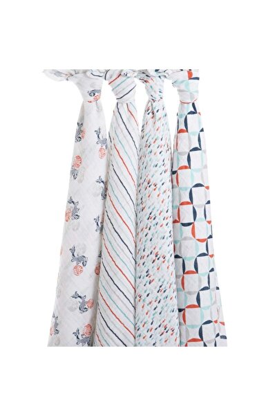 aden + anais طقم مسلين رباعي من أدين آنايس - بركة أسماك الشاي