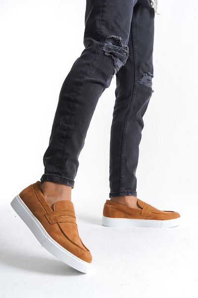 Aymood Slw180 Estilo X Laceless Suede Men's Casual Sports Classic Shoes Bt Tan