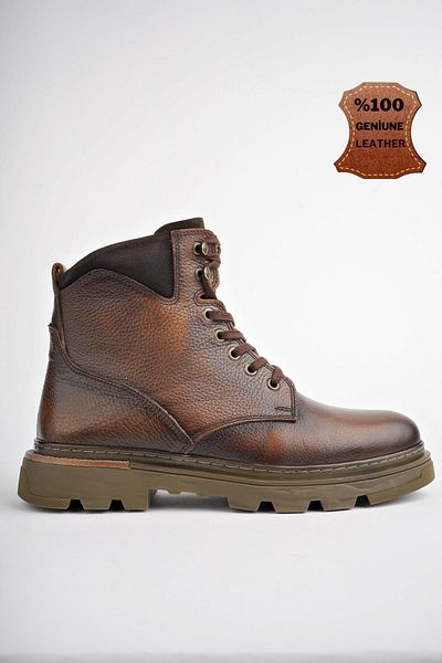 MUGGO Alexander Guaranteed Men's Boots - Genuine Leather, Lace-Up and Zip-Up