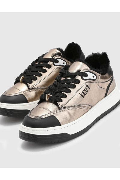 İLVİ Bronze Colored Vernon Genuine Leather Women's Sports Shoes