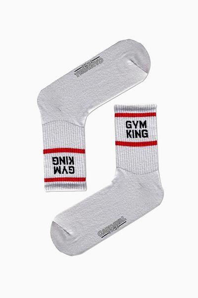 CARNAVAL SOCKS Πολύχρωμες αθλητικές κάλτσες με γραπτό σχέδιο Gym King