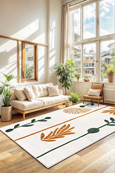 West Home Bohem Yıkanabilir Kaymaz Taban Leke Tutmaz Salon Halısı Mutfak Halısı ve Yolluk