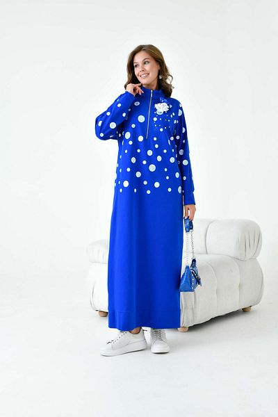 FTZ WOMEN Rochie de damă cu două șiruri Saks Blue 30902