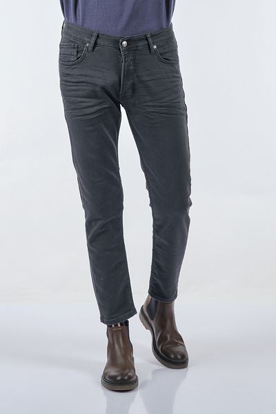 JSCO Pipe Leg Regular Waist Anthracite Men's Trousers 1110-d58-2 Napoli
