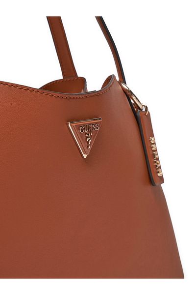 Guess Women's Brand Logo Shoulder Strap Brown Shoulder Bag Hwvg95 07220-Cog