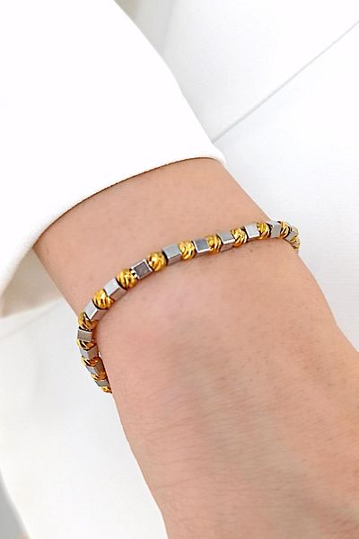 Çlk Accessories مكعب سوار دوريكا من الفولاذ مزدوج اللون