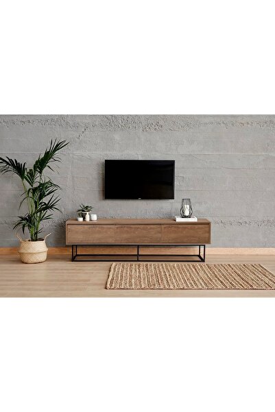 Vivense NEW LAXUS 3 ÇEKMECELİ TV SEHPASI, CEVİZ, 180 CM