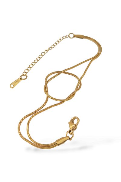 Çlk Accessories سلسلة ثعبان ذات عقدة رفيعة من الفولاذ