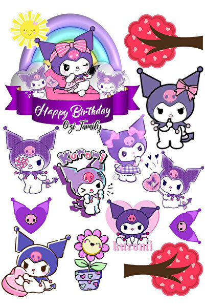 Sticksy Kuromi StickerTelefon Laptop Notebook Tablet Defter Matara Stiker Eti...