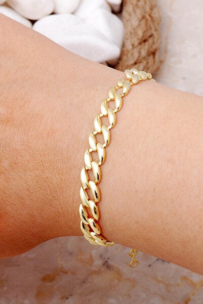 Sümer Telkari Gurmet Model Altın Yaldızlı Gümüş Bileklik 4015